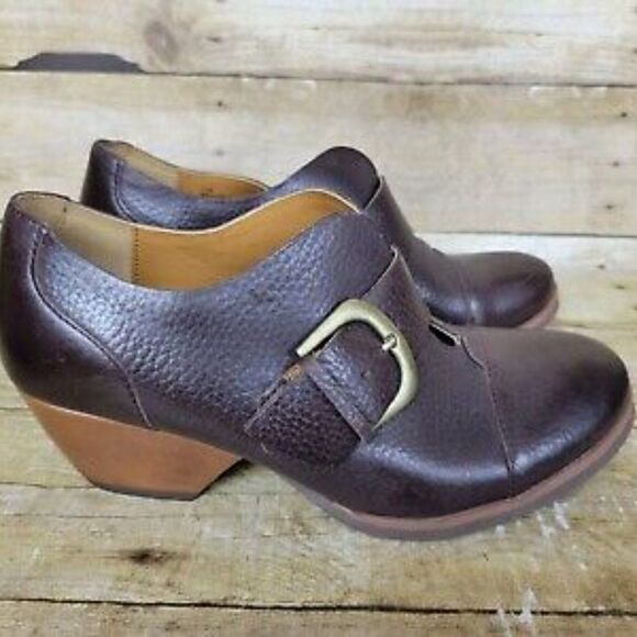 Korks by Kork-Ease "Nanda" Brown Leather Ankle Boots Sz 7 - Picture 1 of 10